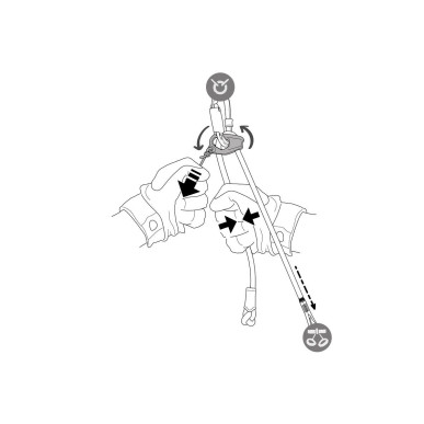 CONNECT ADJUST jednoduchá nastavitelná odsedávací smyčka červená