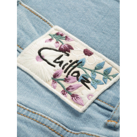 KATHL-BLEACHED DENIM-36 dámské kraťasy džínové