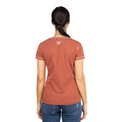 GANDIA MOUNTAINBIKE FLOWERS-BRICK-38 dámské tričko cihlové