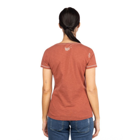 GANDIA MOUNTAINBIKE FLOWERS-BRICK-38 dámské tričko cihlové