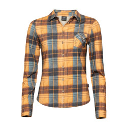 SIMILAUN 2.0-OCHRE GREYBLUE-46 dámská košile okrovo šedomodrá