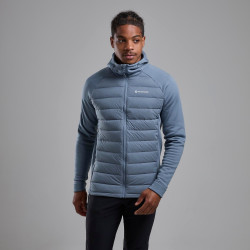 COMPOSITE HOODIE-STONE BLUE-S pánská bunda šedomodrá