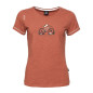 GANDIA MOUNTAINBIKE FLOWERS-BRICK-44 dámské tričko cihlové