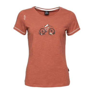 GANDIA MOUNTAINBIKE FLOWERS-BRICK-44 dámské tričko cihlové