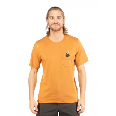 SCARY SCREAM-ORANGE BROWN-XL pánské tričko oranžovo hnědé