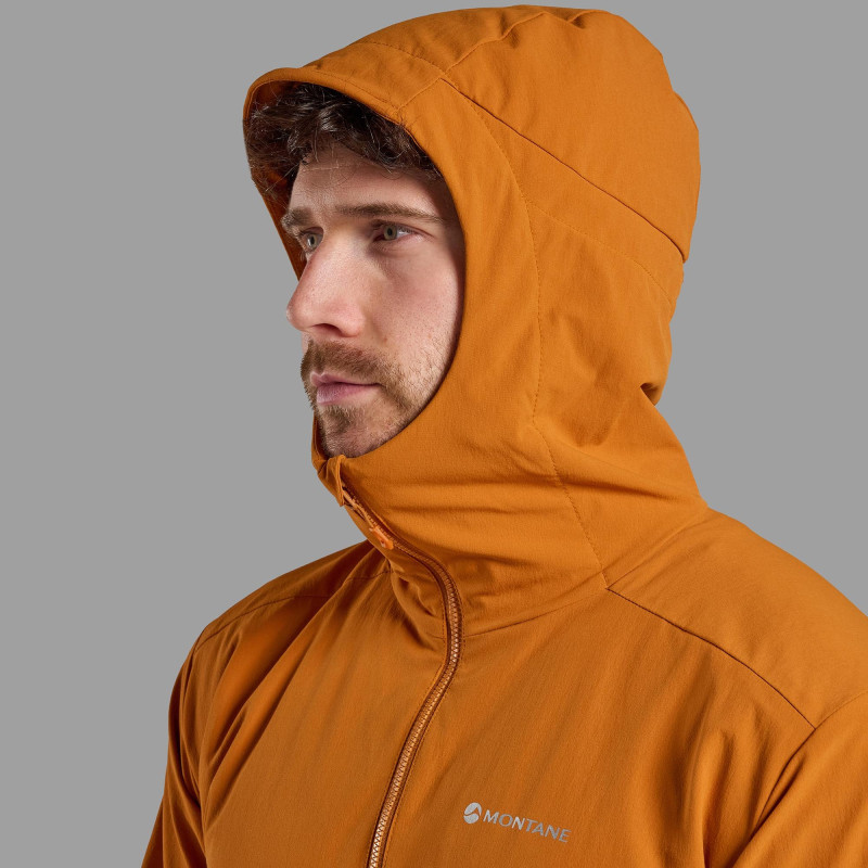 KHAMSIN HOODIE-AMBER-XXL pánská bunda oranžová