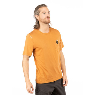 SCARY SCREAM-ORANGE BROWN-XS pánské tričko oranžovo hnědé