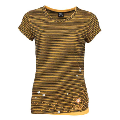 FANCY LITTLE DOT-OCHRE-38 dámské tričko okrové