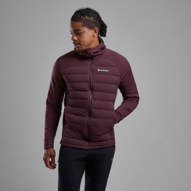 COMPOSITE HOODIE-DARK GARNET-M pánská bunda hnědofialová