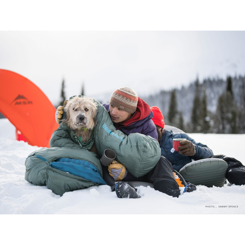 QUESTAR 0F/-18C Long Balsam péřový spacák šedozelený