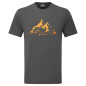 DUAL MOUNTAIN T-SHIRT-MIDNIGHT GREY-M pánské tričko tmavě šedé