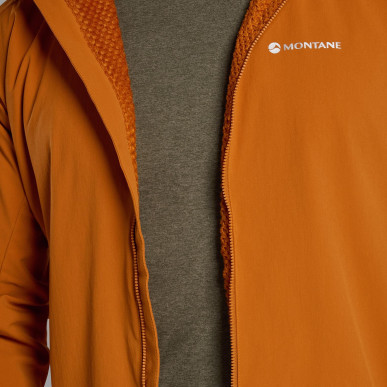 KHAMSIN HOODIE-AMBER-S pánská bunda oranžová