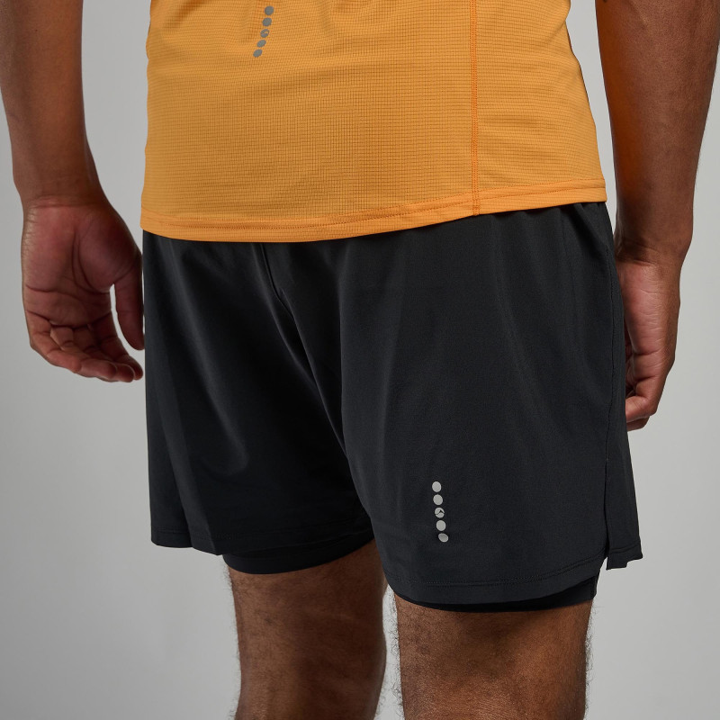 SLIPSTREAM TWIN SKIN SHORTS-BLACK-S pánské kraťasy černé SLIPSTREAM TWIN SKIN SHORTS-BLACK-S pánské kraťasy černé