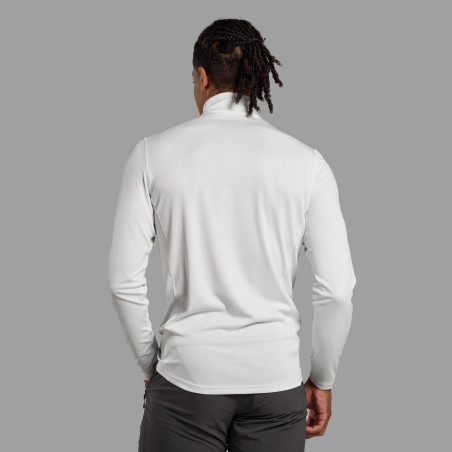 DART ZIP NECK-POWDER-XS pánské triko dlouhý ruk. bílé