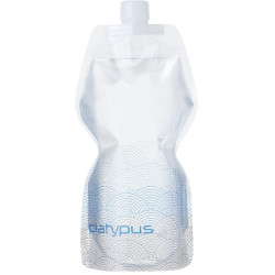 SOFTBOTTLE 1,0L Waves Closure láhev průhledná modré vlny
