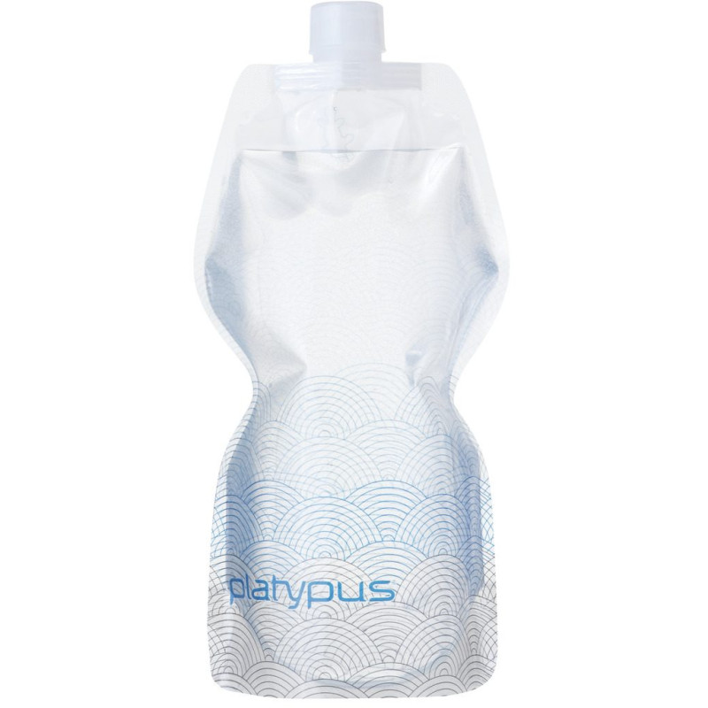 SOFTBOTTLE 1,0L Waves Closure láhev průhledná modré vlny