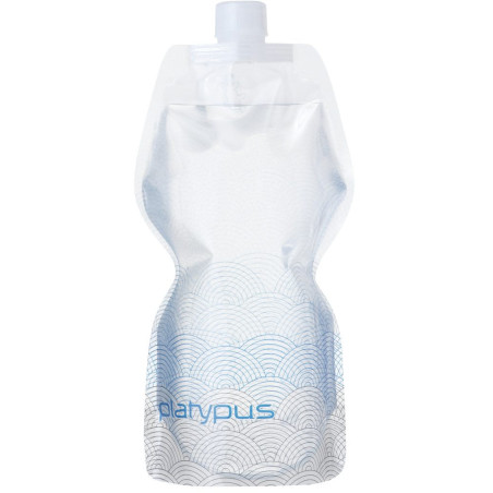 SOFTBOTTLE 1,0L Waves Closure láhev průhledná modré vlny