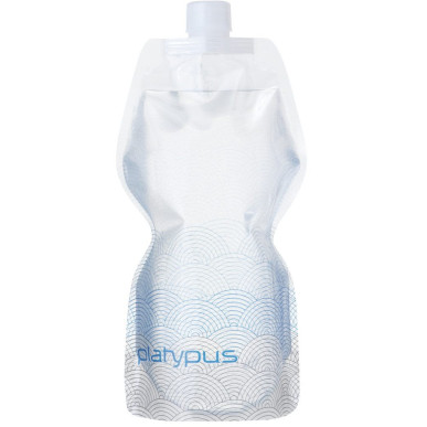 SOFTBOTTLE 1,0L Waves Closure láhev průhledná modré vlny