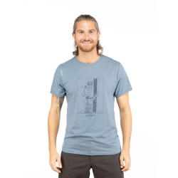 HOMO MONS SPORTIVUS-GREYBLUE-XL pánské tričko šedomodré