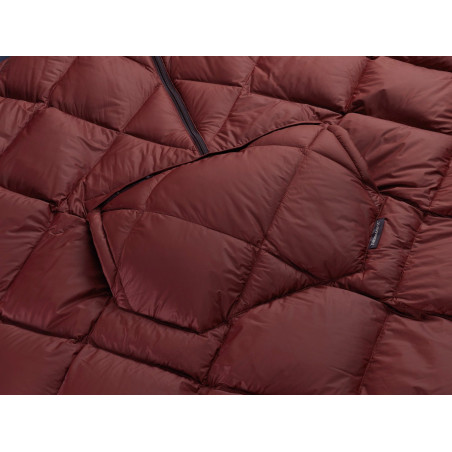 HONCHO PONCHO DOWN Burgundy péřové pončo vínové