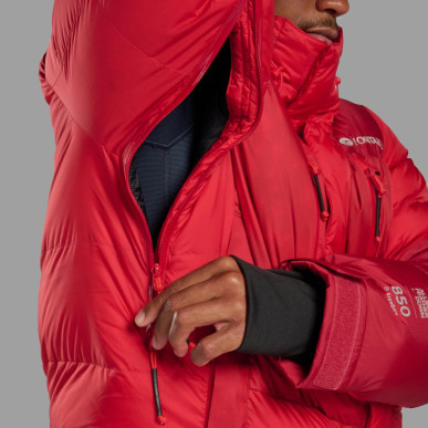 APEX 8000 DOWN JKT-ADRENALINE RED-S unisex bunda červená