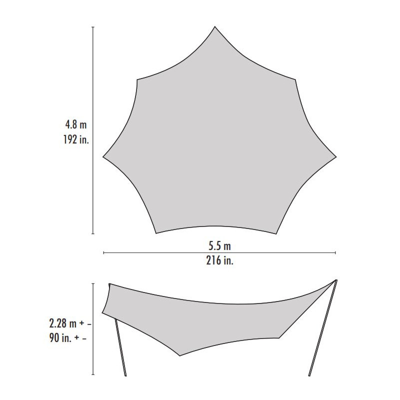 RENDEZVOUS 200 Wing přístřešek pro 6-12 os.