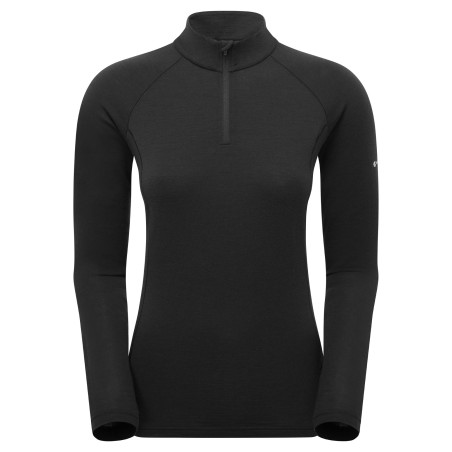 FEM MALLI LS ZIP T SHIRT-BLACK-UK8/XS dámské triko černé