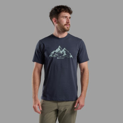 DUAL MOUNTAIN T-SHIRT-ECLIPSE BLUE-XS pánské tričko modré