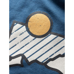 MOUNTAIN LOGO-DARK BLUE-XXS pánské tričko tmavě modré