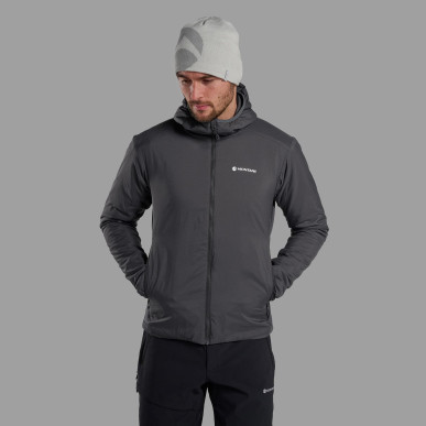 SIROCCO HOODIE-MIDNIGHT GREY-S pánská bunda tmavě šedá