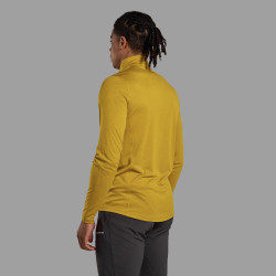 DART ZIP NECK-GINKGO GOLD-XXL pánské triko dlouhý ruk. žluté