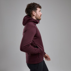 FURY LITE HOODIE-DARK GARNET-XXL pánská mikina hnědofialová
