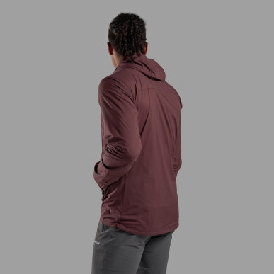 FEATHERLITE HOODIE-DARK GARNET-S pánská bunda hnědofialová