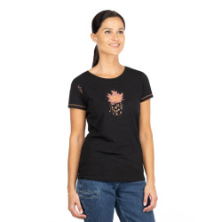 GANDIA GIRLS TALK CHALK-BLACK-36 dámské tričko černé