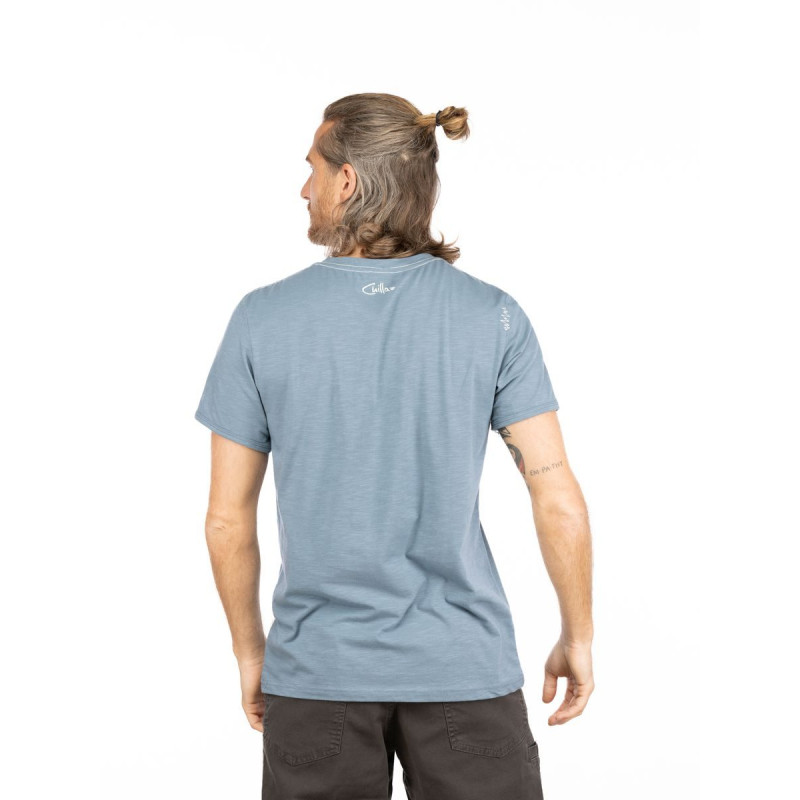 HOMO MONS SPORTIVUS-GREYBLUE-M pánské tričko šedomodré