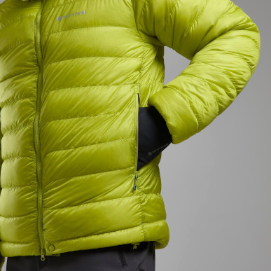 ALPINE 850 HOODIE-CITRUS SPRING-S pánská bunda žlutozelená