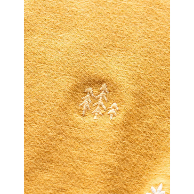 KALNIK FOREST AND FLOWERS-OCHRE-34 dámské tričko s dlouhým rukávem okrové