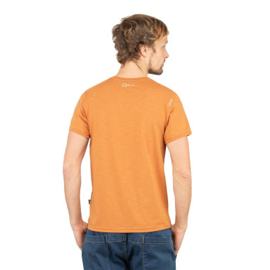 SUNNY MOUNTAINS-ORANGE BROWN-XL pánské tričko oranžovo hnědé