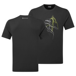 ABSTRACT MOUNTAIN T-SHIRT-MIDNIGHT GREY-XL pánské triko tmavě šedé