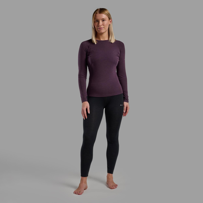 FEM MALLI LONG SLEEVE T SHIRT-MULBERRY-UK14/L dámské triko hnědofialové