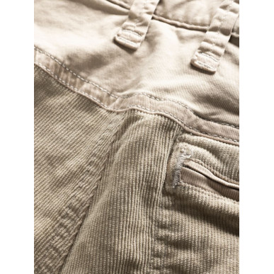 ROFAN 2.0 (CORD MIX)-DARK SAND-XXL pánské kraťasy tmavě pískové