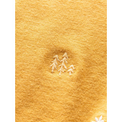 KALNIK FOREST AND FLOWERS-OCHRE-32 dámské tričko s dlouhým rukávem okrové