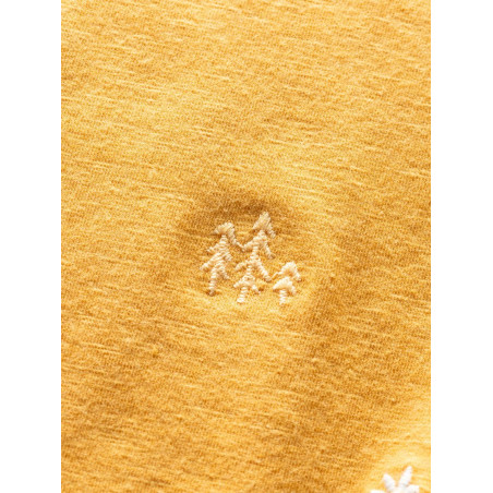 KALNIK FOREST AND FLOWERS-OCHRE-32 dámské tričko s dlouhým rukávem okrové