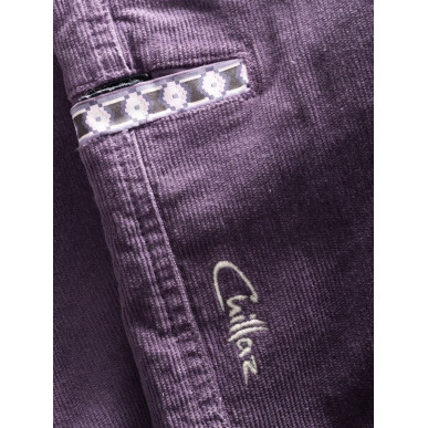 SANDRA 3.0-DARK VIOLET-38 dámské kalhoty tmavě fialové