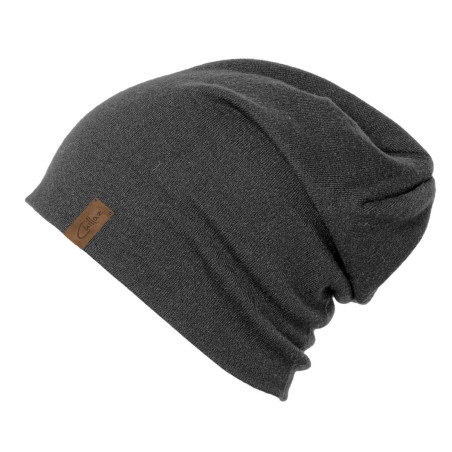 RELAXED BEANIE 2.0-DARK GREY MELANGE-čepice tmavě šedá