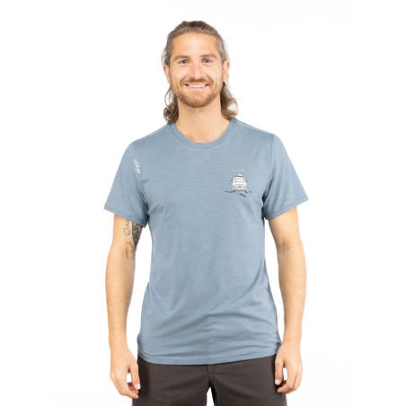 E CIAO-GREYBLUE-XS pánské tričko šedomodré