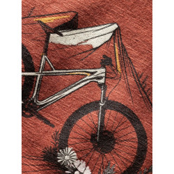 GANDIA MOUNTAINBIKE FLOWERS-BRICK-34 dámské tričko cihlové