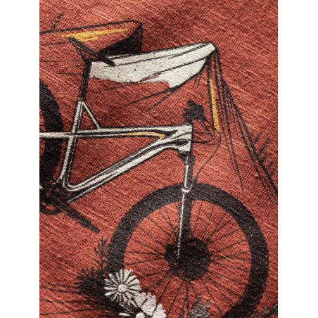 GANDIA MOUNTAINBIKE FLOWERS-BRICK-34 dámské tričko cihlové