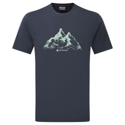 DUAL MOUNTAIN T-SHIRT-ECLIPSE BLUE-XS pánské tričko modré