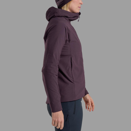 FEM KHAMSIN HOODIE-MULBERRY-UK8/XS dámská bunda hnědofialová